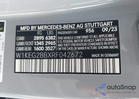 2024 Mercedes-Benz Eqe Eqe 350+ from USA, damaged, VIN W1KEG2BBXRF042672